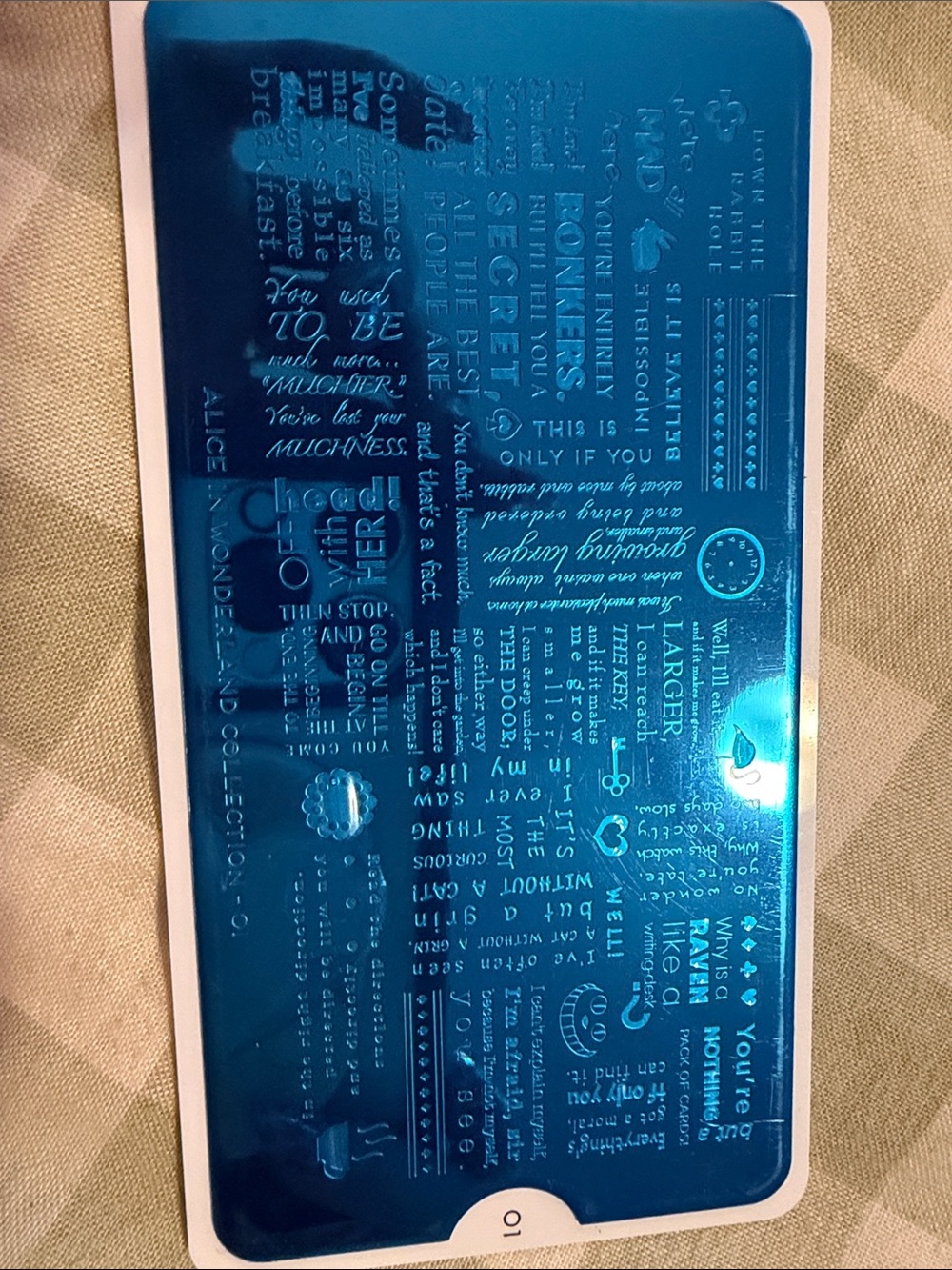 Unbranded Blue Tablet Stamping Plate – Premium Nail Art Template - Picture 3 of 3